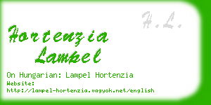 hortenzia lampel business card